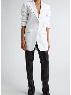 Michael Kors 100% Linen White Tailored Blazer